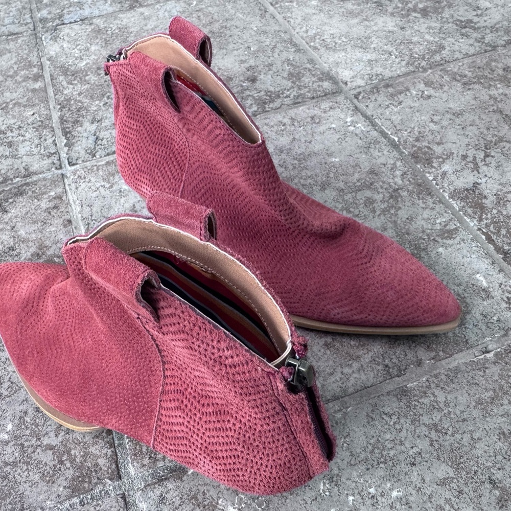 Women's Rust Orange Ankle Boots- Vintage but never worn - Picture 4 of 6